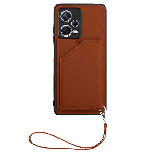 Soft Luxury Leather Snap On Case Cover YB1 for Xiaomi Redmi Note 12 Explorer Brown