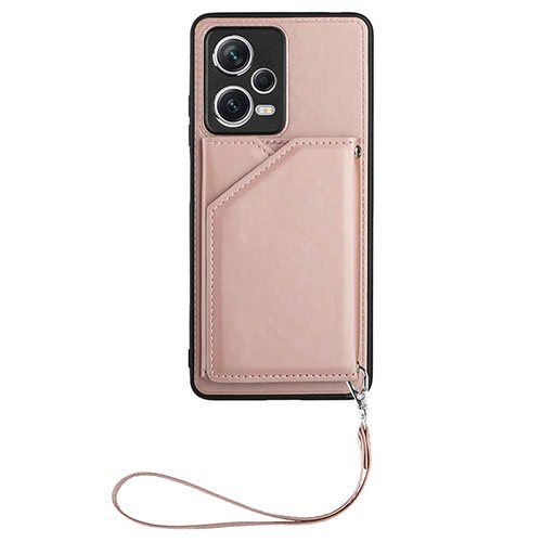 Soft Luxury Leather Snap On Case Cover YB1 for Xiaomi Redmi Note 12 Pro+ Plus 5G Rose Gold