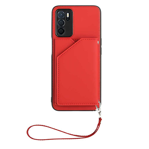 Soft Luxury Leather Snap On Case Cover YB2 for Oppo A16 Red