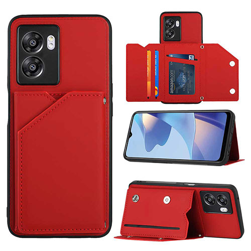 Soft Luxury Leather Snap On Case Cover YB2 for Realme V23i 5G Red