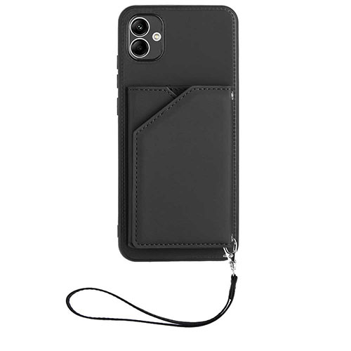 Soft Luxury Leather Snap On Case Cover YB2 for Samsung Galaxy A04 4G Black