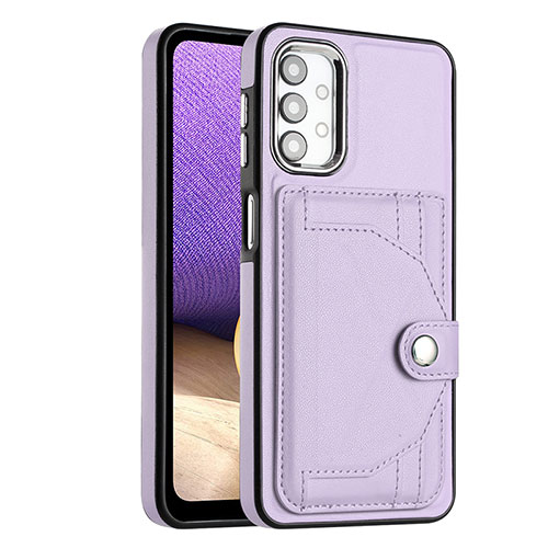 Soft Luxury Leather Snap On Case Cover YB2 for Samsung Galaxy A13 4G Purple