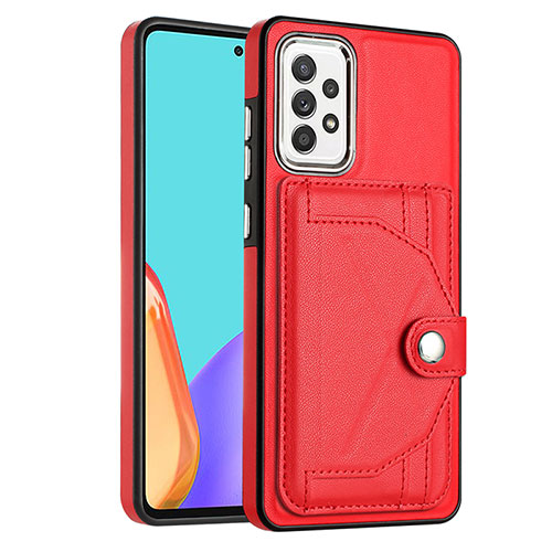 Soft Luxury Leather Snap On Case Cover YB2 for Samsung Galaxy A32 4G Red