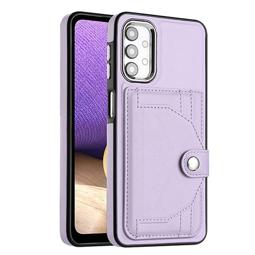 Soft Luxury Leather Snap On Case Cover YB2 for Samsung Galaxy A32 5G Purple