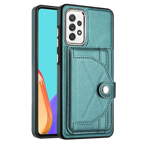 Soft Luxury Leather Snap On Case Cover YB2 for Samsung Galaxy A53 5G Green