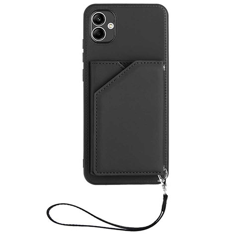 Soft Luxury Leather Snap On Case Cover YB2 for Samsung Galaxy M04 Black