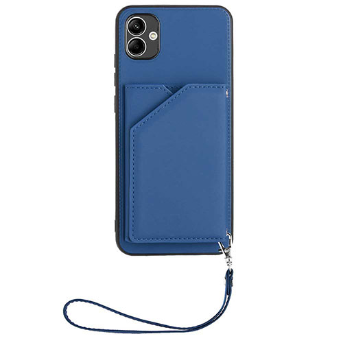 Soft Luxury Leather Snap On Case Cover YB2 for Samsung Galaxy M04 Blue