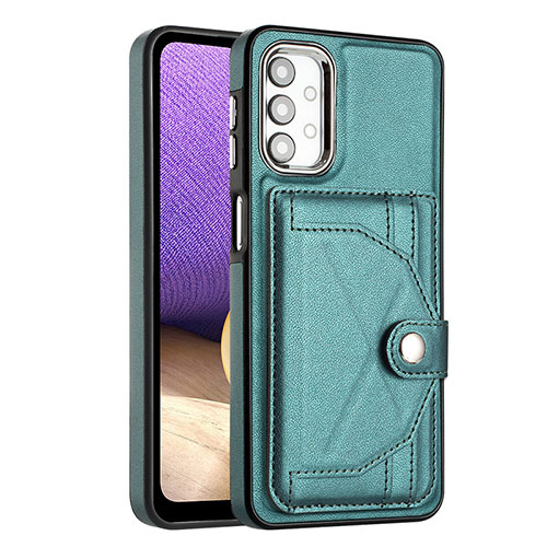 Soft Luxury Leather Snap On Case Cover YB2 for Samsung Galaxy M32 5G Green