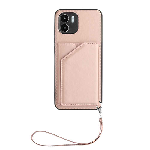 Soft Luxury Leather Snap On Case Cover YB2 for Xiaomi Poco C50 Rose Gold