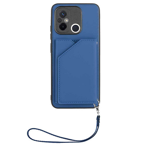 Soft Luxury Leather Snap On Case Cover YB2 for Xiaomi Poco C55 Blue