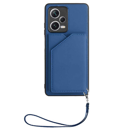 Soft Luxury Leather Snap On Case Cover YB2 for Xiaomi Redmi Note 12 5G Blue