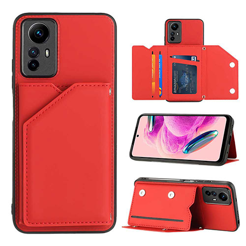 Soft Luxury Leather Snap On Case Cover YB2 for Xiaomi Redmi Note 12S Red