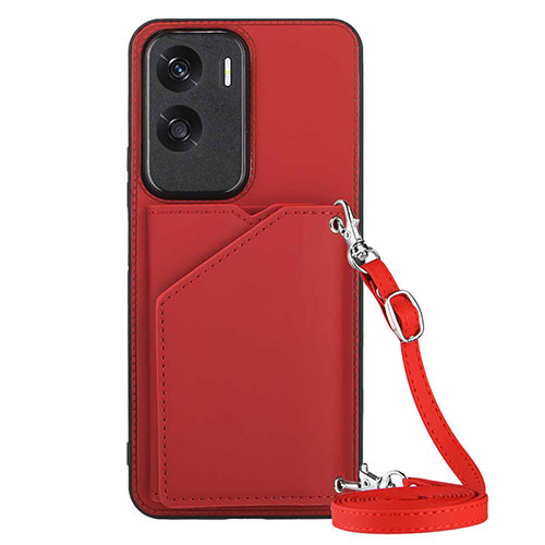 Soft Luxury Leather Snap On Case Cover YB3 for Huawei Honor 90 Lite 5G Red