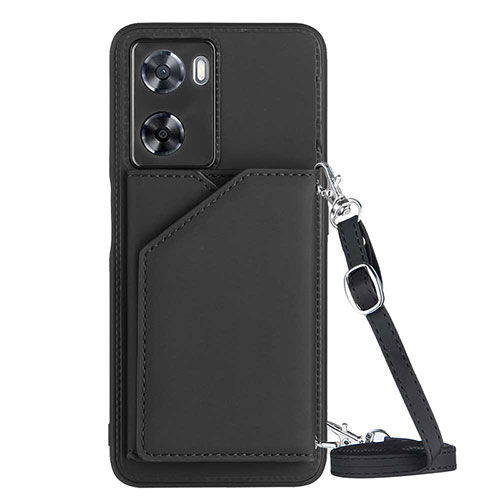 Soft Luxury Leather Snap On Case Cover YB3 for Oppo A57 4G Black