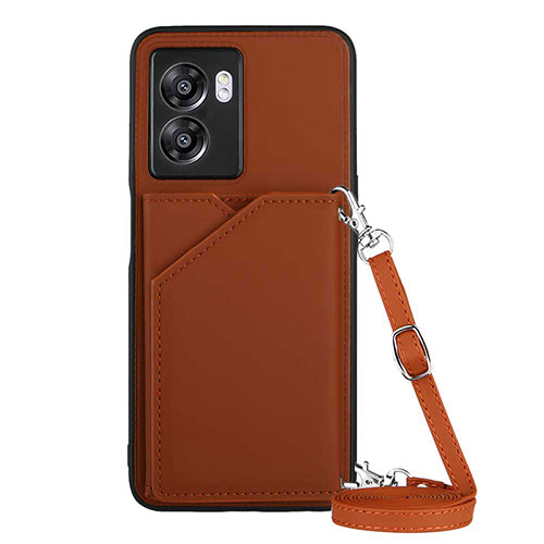 Soft Luxury Leather Snap On Case Cover YB3 for Realme V23i 5G Brown