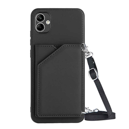 Soft Luxury Leather Snap On Case Cover YB3 for Samsung Galaxy A04 4G Black