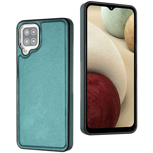 Soft Luxury Leather Snap On Case Cover YB3 for Samsung Galaxy A12 5G Green