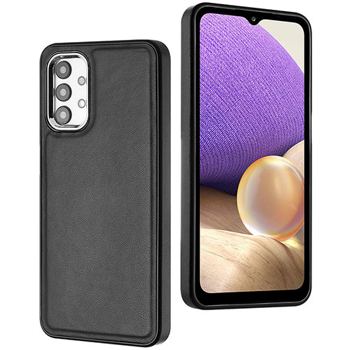Soft Luxury Leather Snap On Case Cover YB3 for Samsung Galaxy A13 4G Black