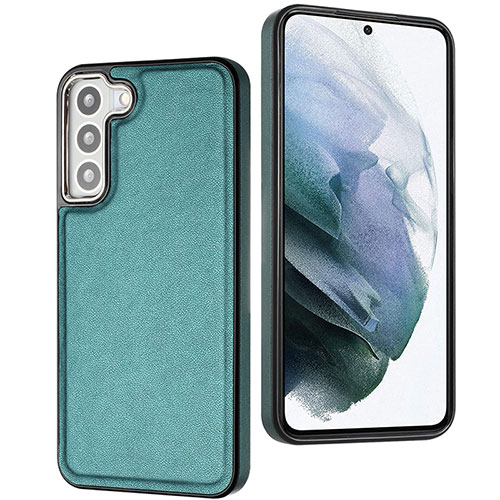 Soft Luxury Leather Snap On Case Cover YB3 for Samsung Galaxy S21 FE 5G Green