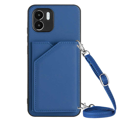 Soft Luxury Leather Snap On Case Cover YB3 for Xiaomi Poco C50 Blue