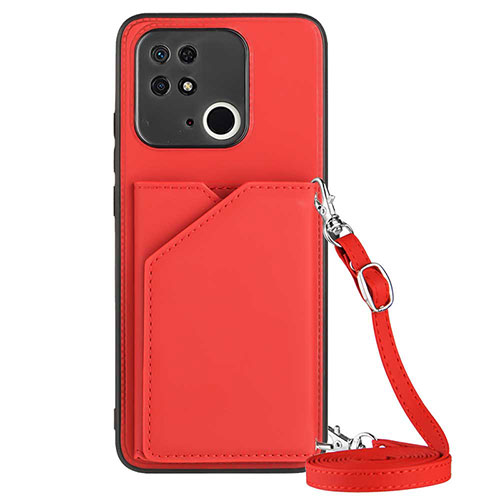 Soft Luxury Leather Snap On Case Cover YB3 for Xiaomi Redmi 10 Power Red