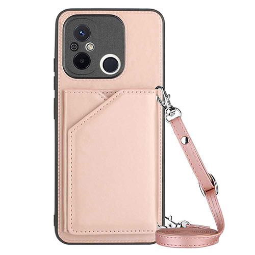 Soft Luxury Leather Snap On Case Cover YB3 for Xiaomi Redmi 11A 4G Rose Gold