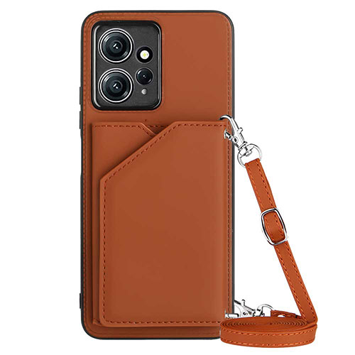 Soft Luxury Leather Snap On Case Cover YB3 for Xiaomi Redmi Note 12 4G Brown