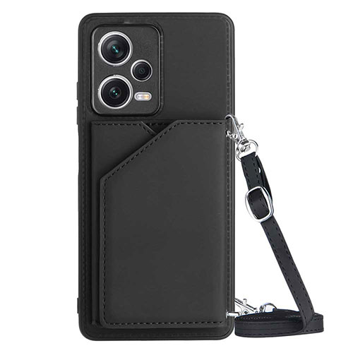 Soft Luxury Leather Snap On Case Cover YB3 for Xiaomi Redmi Note 12 5G Black