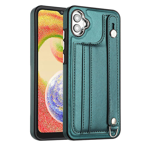 Soft Luxury Leather Snap On Case Cover YB4 for Samsung Galaxy A04 4G Green