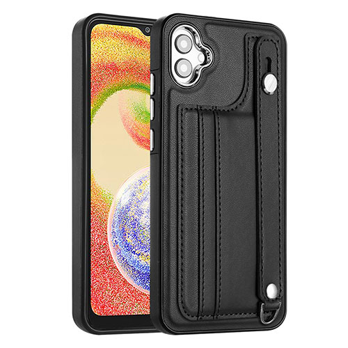 Soft Luxury Leather Snap On Case Cover YB4 for Samsung Galaxy A04E Black