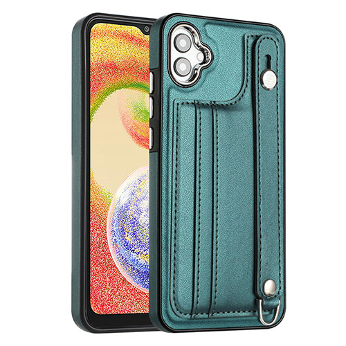 Soft Luxury Leather Snap On Case Cover YB4 for Samsung Galaxy A04E Green