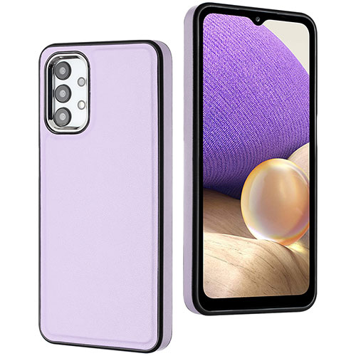 Soft Luxury Leather Snap On Case Cover YB4 for Samsung Galaxy A23 4G Purple