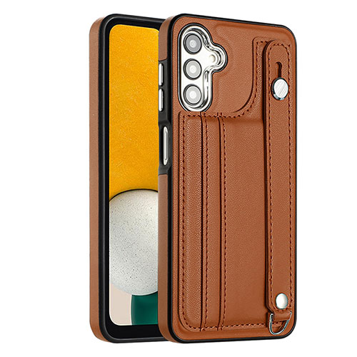 Soft Luxury Leather Snap On Case Cover YB4 for Samsung Galaxy M44 5G Brown