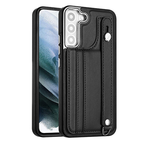 Soft Luxury Leather Snap On Case Cover YB4 for Samsung Galaxy S22 Plus 5G Black