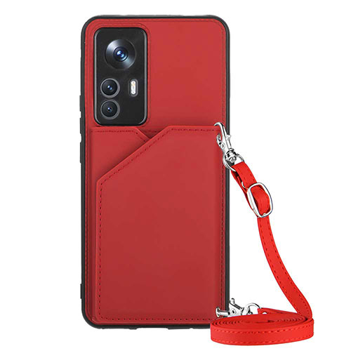 Soft Luxury Leather Snap On Case Cover YB4 for Xiaomi Redmi K50 Ultra 5G Red