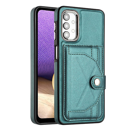 Soft Luxury Leather Snap On Case Cover YB5 for Samsung Galaxy A23 4G Green