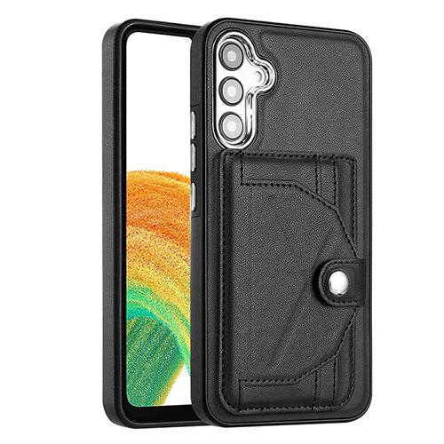 Soft Luxury Leather Snap On Case Cover YB5 for Samsung Galaxy A34 5G Black