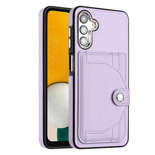 Soft Luxury Leather Snap On Case Cover YB5 for Samsung Galaxy Jump3 5G Purple