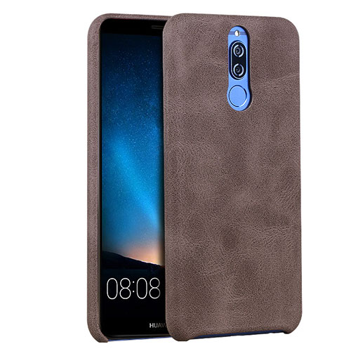 Soft Luxury Leather Snap On Case for Huawei Maimang 6 Brown