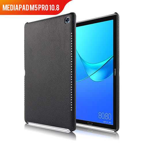 Soft Luxury Leather Snap On Case for Huawei MediaPad M5 Pro 10.8 Black