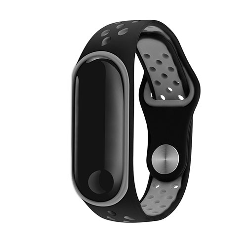 Soft Silicone Gel Bracelet Band Strap for Xiaomi Mi Band 3 Gray