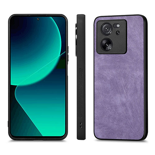 Soft Silicone Gel Leather Snap On Case Cover AD1 for Xiaomi Redmi K60 Ultra 5G Clove Purple