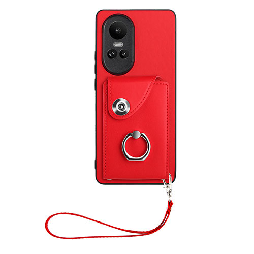 Soft Silicone Gel Leather Snap On Case Cover BF1 for Oppo Reno10 Pro 5G Red