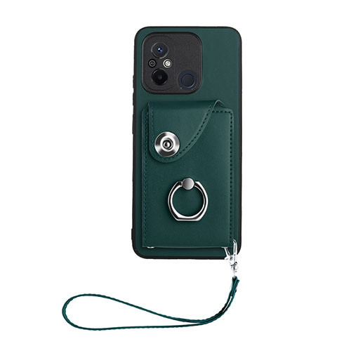 Soft Silicone Gel Leather Snap On Case Cover BF1 for Xiaomi Poco C55 Midnight Green
