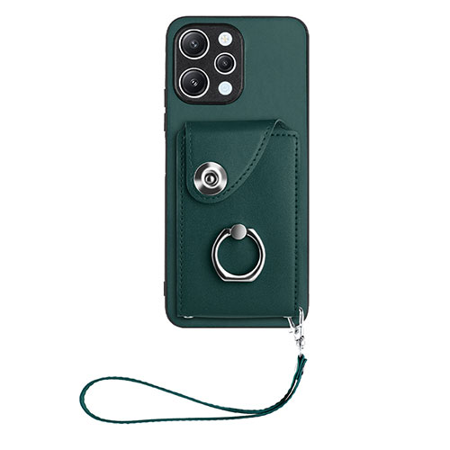 Soft Silicone Gel Leather Snap On Case Cover BF1 for Xiaomi Poco M6 Pro 5G Midnight Green