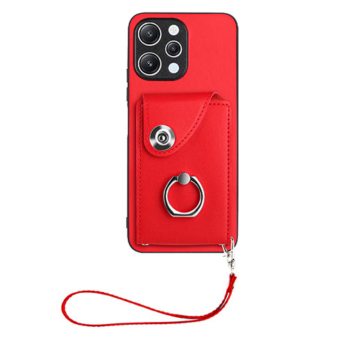 Soft Silicone Gel Leather Snap On Case Cover BF1 for Xiaomi Redmi 12 4G Red