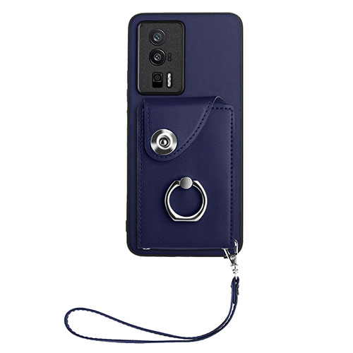 Soft Silicone Gel Leather Snap On Case Cover BF1 for Xiaomi Redmi K60 Pro 5G Blue