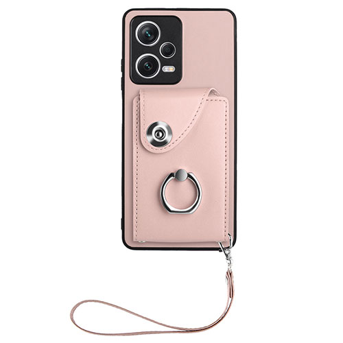 Soft Silicone Gel Leather Snap On Case Cover BF1 for Xiaomi Redmi Note 12 Explorer Rose Gold