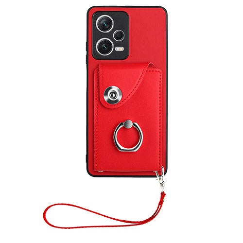 Soft Silicone Gel Leather Snap On Case Cover BF1 for Xiaomi Redmi Note 12 Pro+ Plus 5G Red