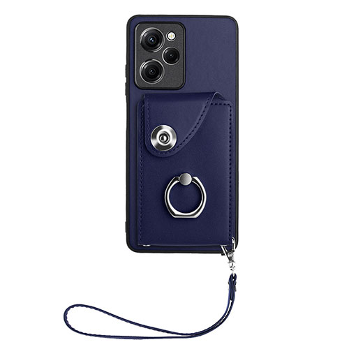 Soft Silicone Gel Leather Snap On Case Cover BF1 for Xiaomi Redmi Note 12 Pro Speed 5G Blue